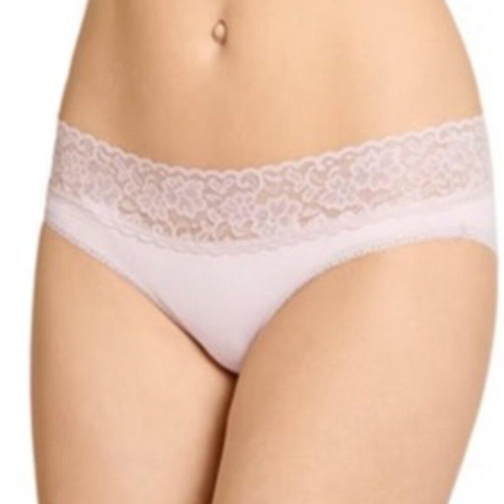 NWT Jockey Pack of 5 Sz XXL (9) Cotton Stretch Lace Bikini Pink Haze